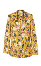 Christine Alcalay Peak Lapel Printed Blazer