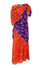 Prabal Gurung Lunu Cutout Silk-charmeuse Maxi Dress