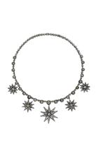 Moda Operandi Stephen Russell 19th Century Silver Gold & Diamond Starburst Necklace