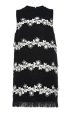 Andrew Gn Contrast Lace Embroidered Mini Dress