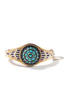 Moda Operandi Windsor Jewelers Victorian 15k Yellow Gold, Turquoise & Enamel Bangle