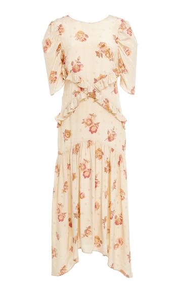 Breelayne Priya Jacquard Floral Silk Dress