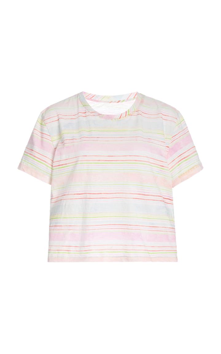 Loveshackfancy Calix Striped Cotton T-shirt