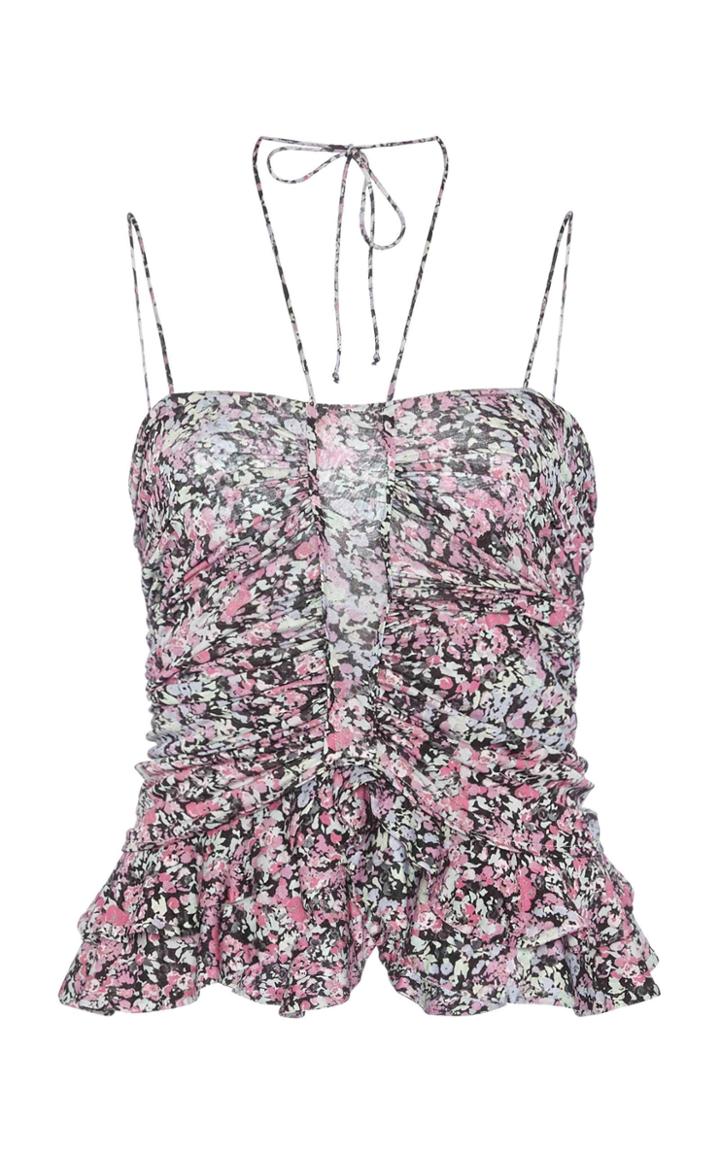 Moda Operandi Isabel Marant Salsa Printed Cotton Crepe Top Size: 32