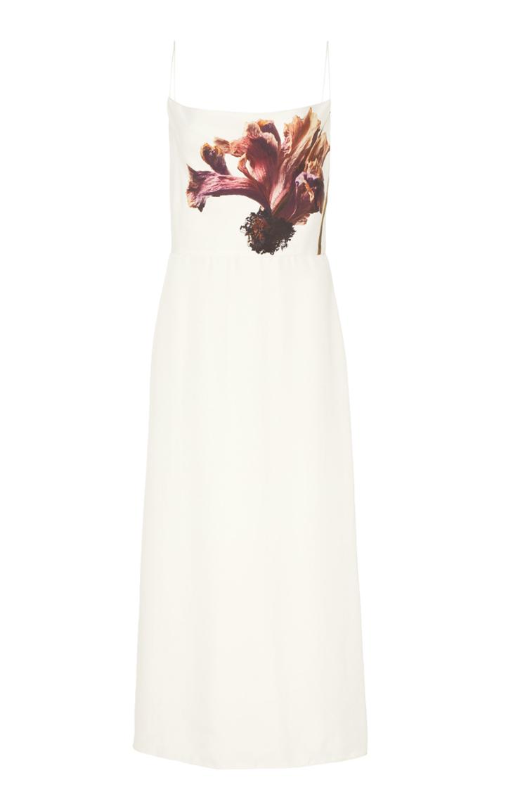 Moda Operandi Jason Wu Collection Floral-print Silk Habotai Midi Dress Size: 0