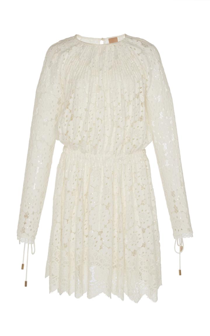 Pascal Millet Lace Long Sleeve Dress