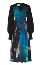 Moda Operandi Roksanda Teruko Paneled Silk Maxi Dress Size: 6