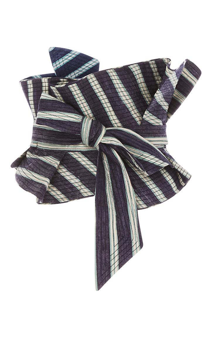 Johanna Ortiz M'o Exclusive Striped Celia Top And Belt