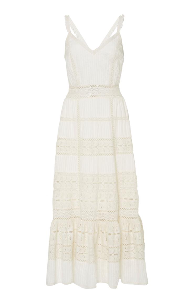 Loveshackfancy Edith Eyelet Midi Dress