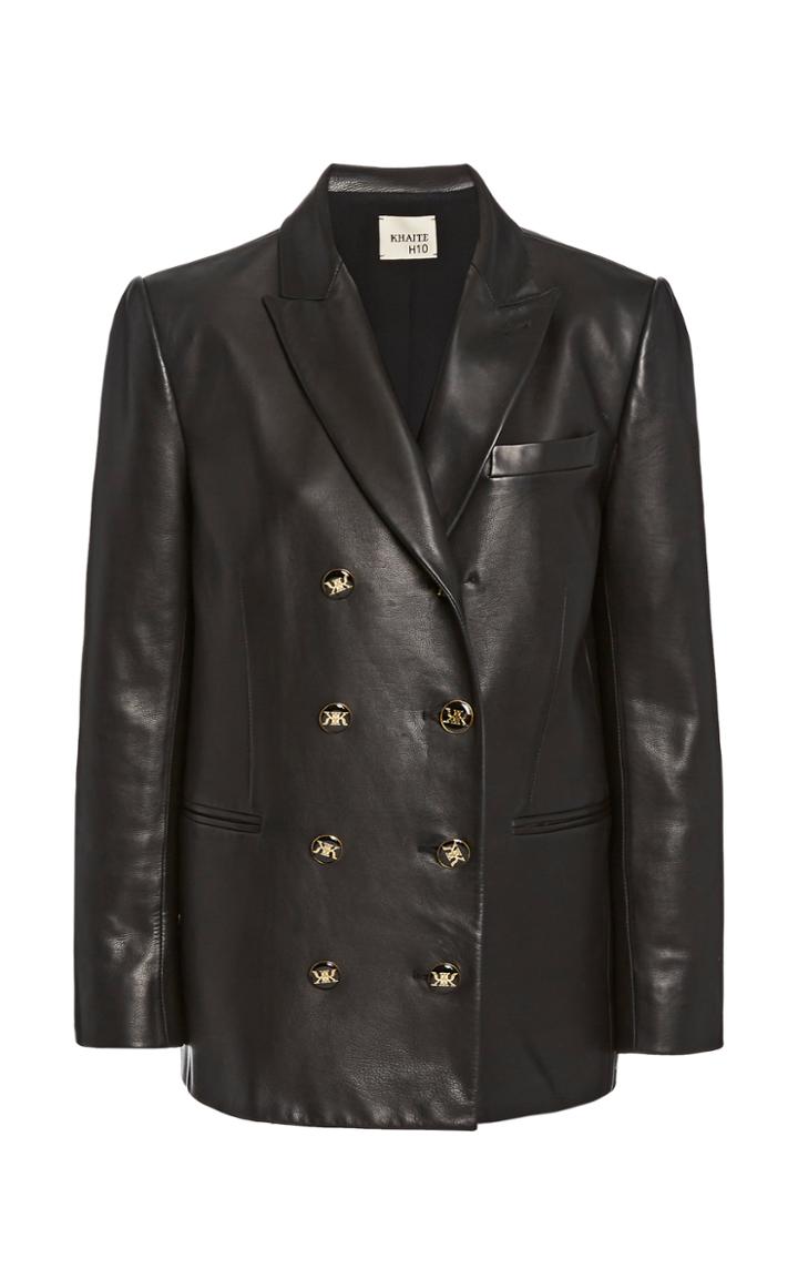 Moda Operandi Khaite Sunny Double-breasted Leather Jacket
