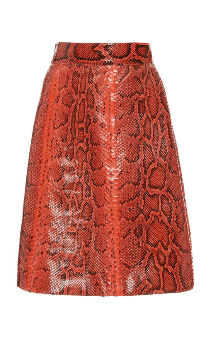 Moda Operandi Dolce & Gabbana High-rise Python Knee-length Skirt Size: 38