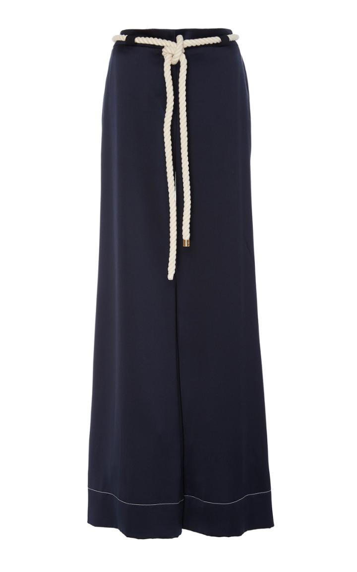 Monse Rope-trimmed Satin Wide-leg Pants