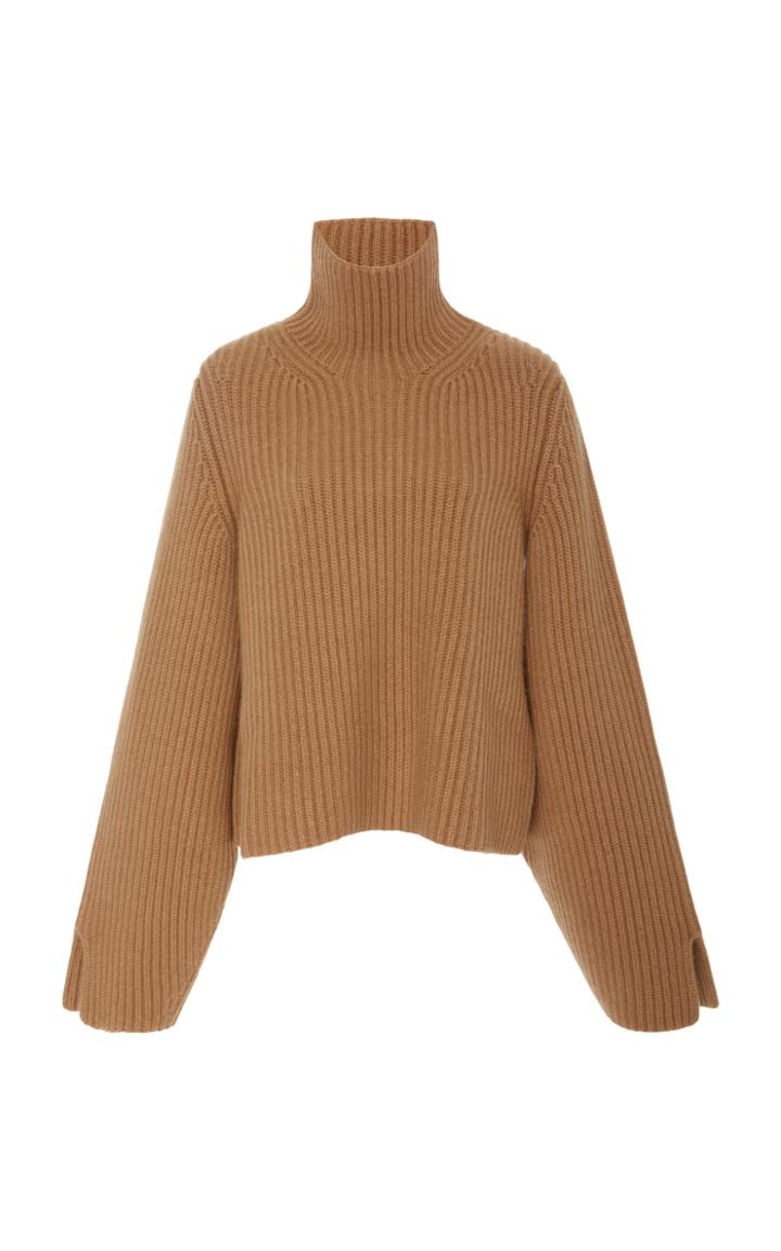 Khaite Molly Ribbed Cashmere Turtleneck Sweater