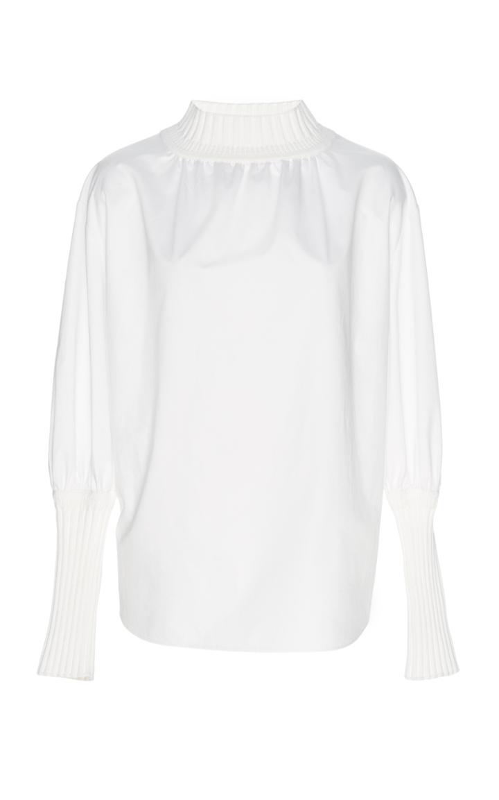 Dice Kayek Oversized Sleeve White Blouse