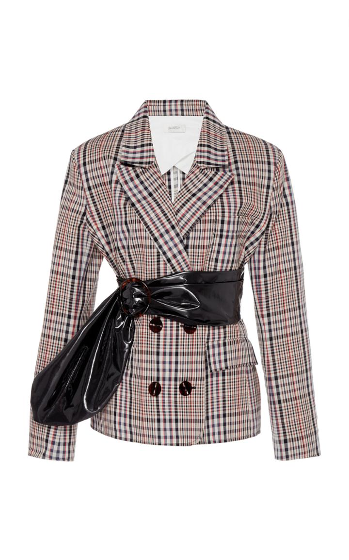 Isa Arfen Plaid Twill Early 80s Blazer