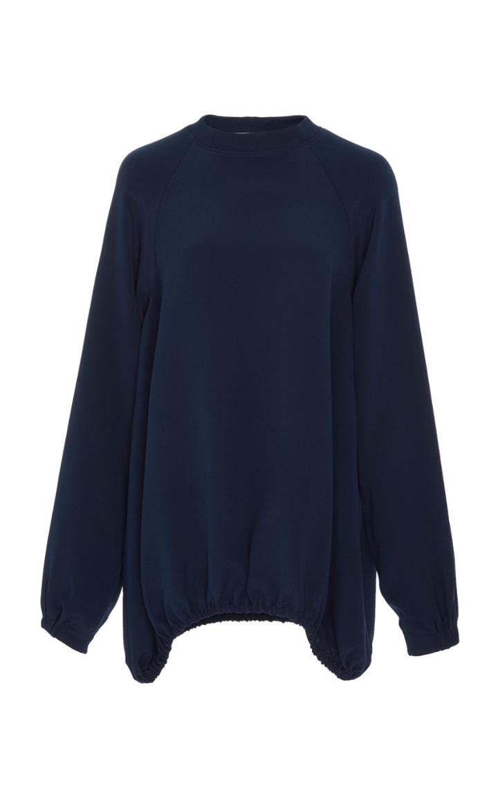 Tibi Long Sleeve Silk Blouse