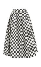 Moda Operandi Erdem Lavin Checkered A-line Skirt