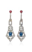 Ben Amun Saph Brass And Crystal Necklace