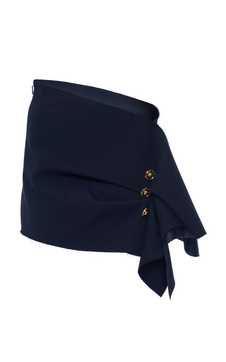 Moda Operandi Versace Draped Button Embellished Mini Skirt Size: 38