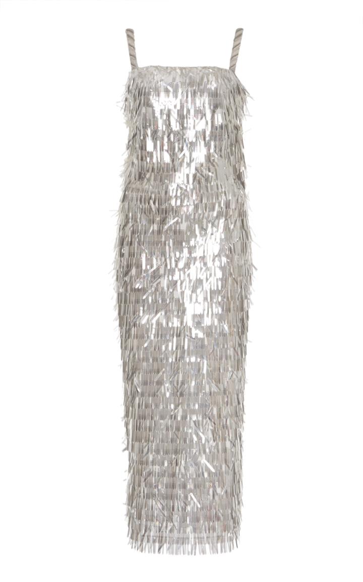 Sandra Mansour Ciel Sequined Midi Dress