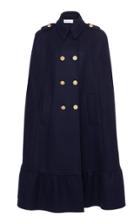 Red Valentino Double Breasted Ruffle Cape