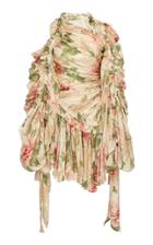 Zimmermann Espionage Silk Drawn Mini Dress