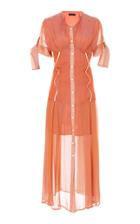 Maki Oh Silk Chiffon Dress/ Wavy Bias Detail