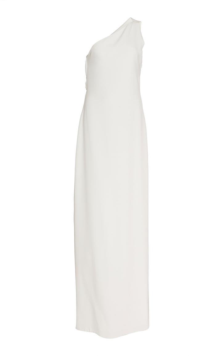 Adam Lippes Drape Back One Shoulder Gown