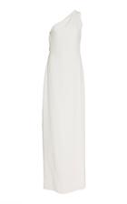 Adam Lippes Drape Back One Shoulder Gown