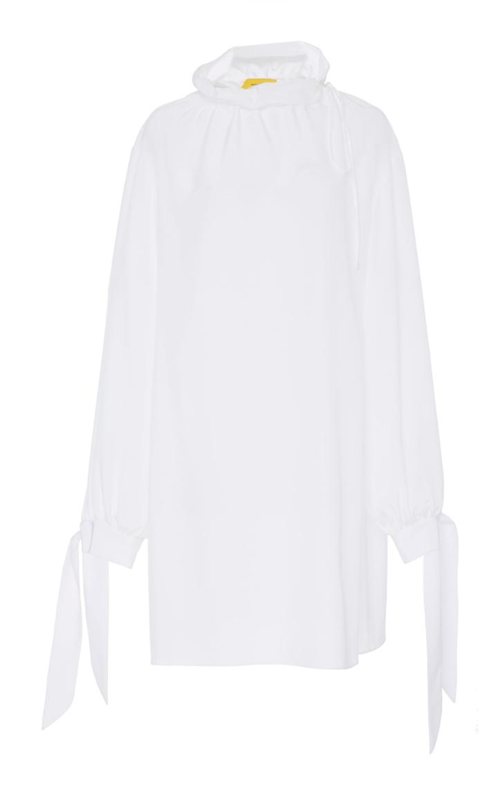 Pyer Moss Funnel Neck Silk Blouse