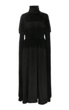 Lemaire Long Sleeve Puff Shoulder Turtleneck Shell Dress