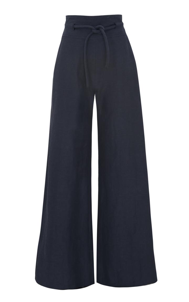 Moda Operandi Martin Grant Rope-detailed Linen-blend Wide-leg Trousers