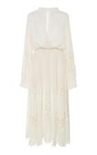 Oscar De La Renta Lace Wrap-front Cotton Dress