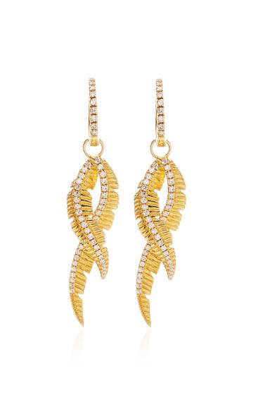 Essere Adornment Yellow-gold And White Diamond Earrings