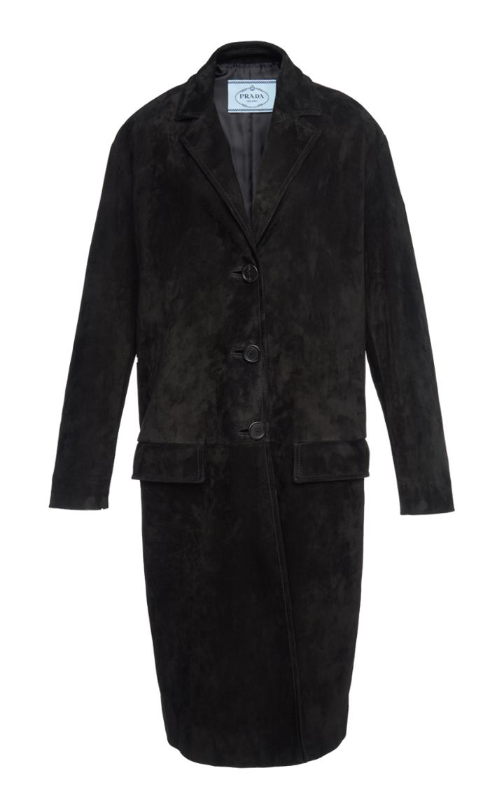 Prada Suede Coat Size: 44