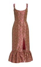 Markarian Exclusive Gertrude Silk Brocade Midi Dress