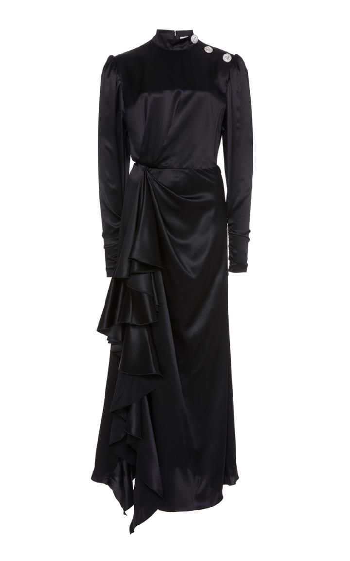 Alessandra Rich Mockneck Silk Dress