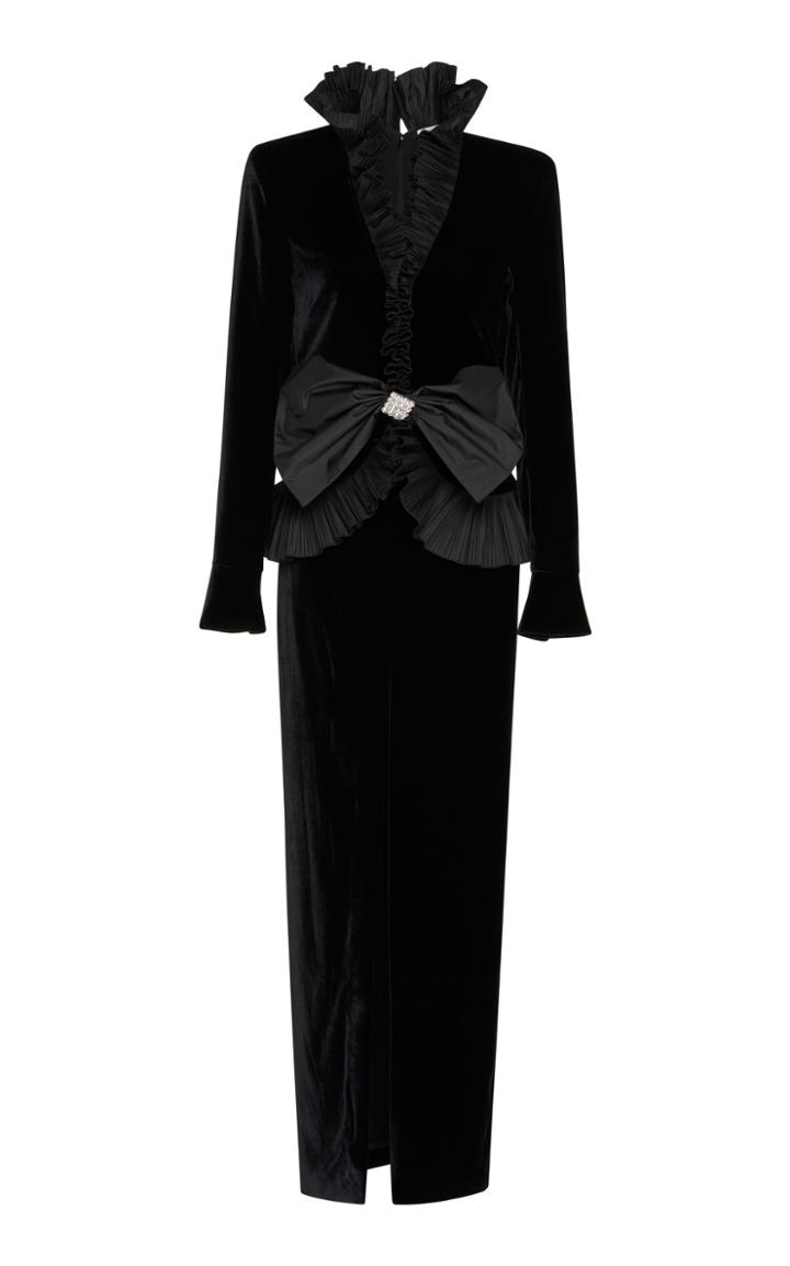 Alessandra Rich Velvet Maxi Dress