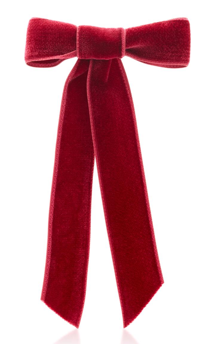 Jennifer Behr Rose Velvet Bow Barrette