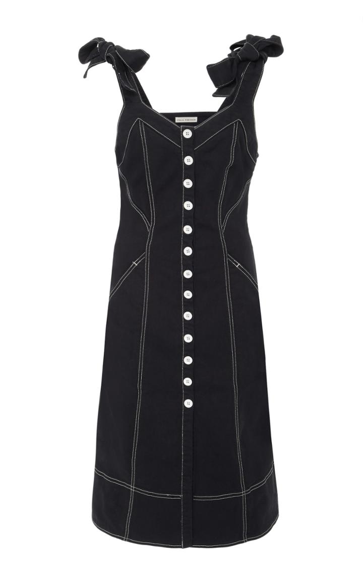 Ulla Johnson Emory Tailored Shoulder Tie Dress