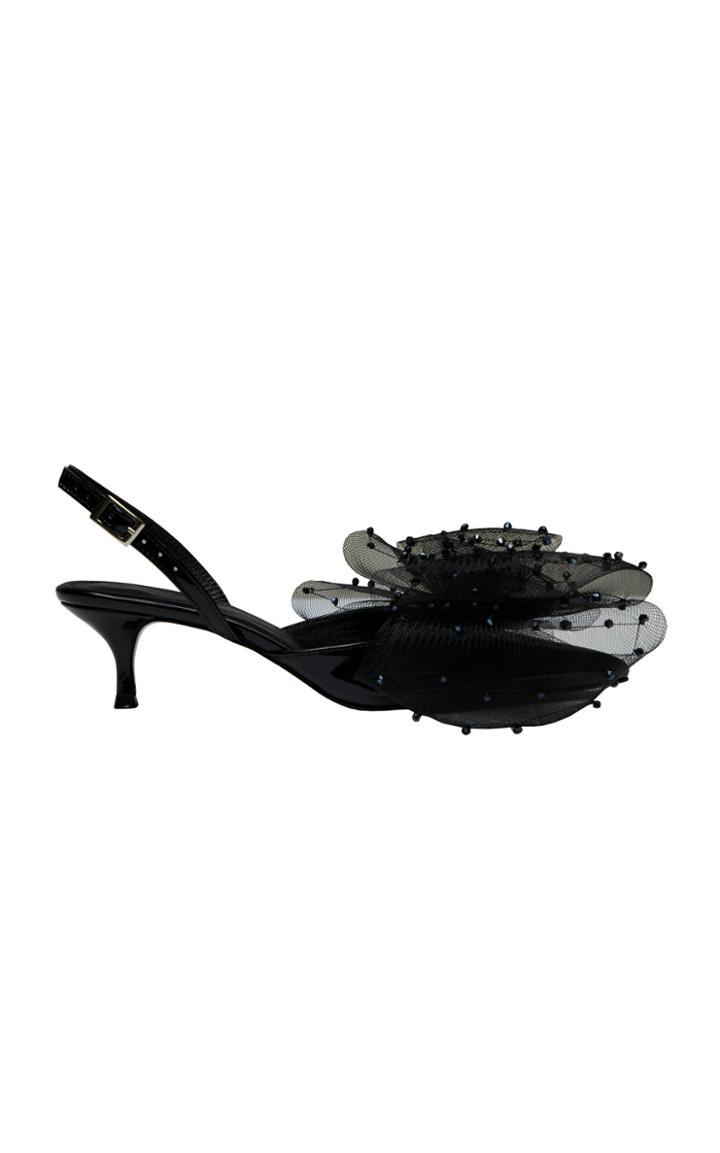 Moda Operandi Mach & Mach Sheer Embroidered Slingback Pumps