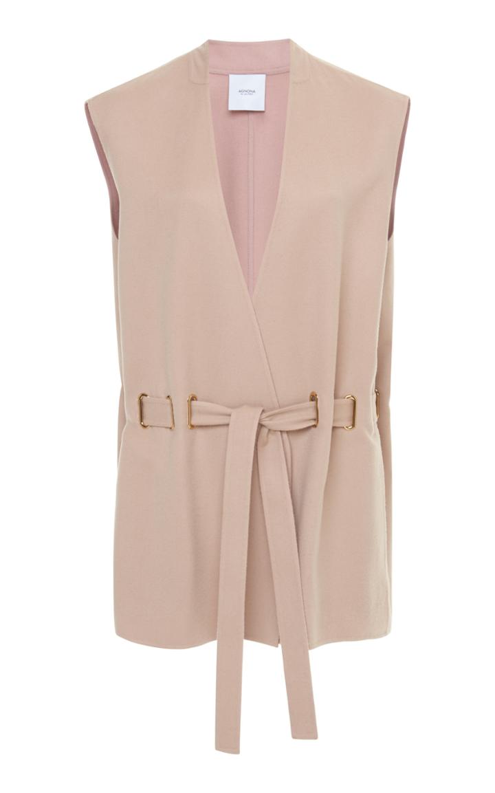 Agnona Argento Wool Easy Vest