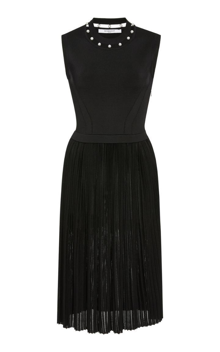 Givenchy Pearl-embellished Stretch-knit Midi Dress