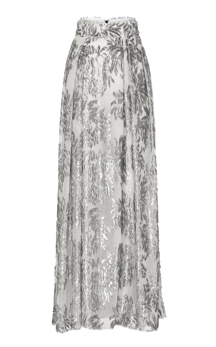 Maticevski Glisten Metallic Printed Skirt