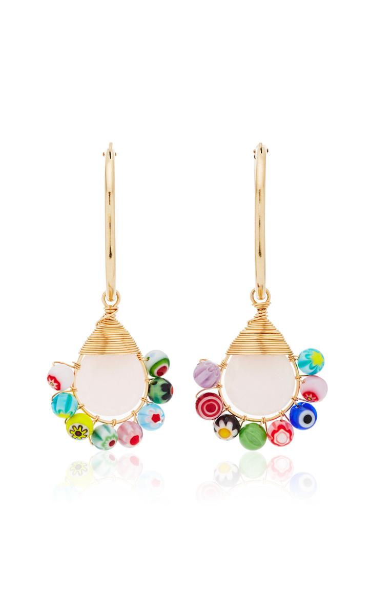 Moda Operandi Beck Jewels Rose Millefiori Lolita Hoops