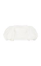Moda Operandi Aje Cascade Puff-sleeve Smocked Cotton Crop Top