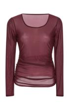 Lanston Aiden Sheer Ruched L/s Shirt