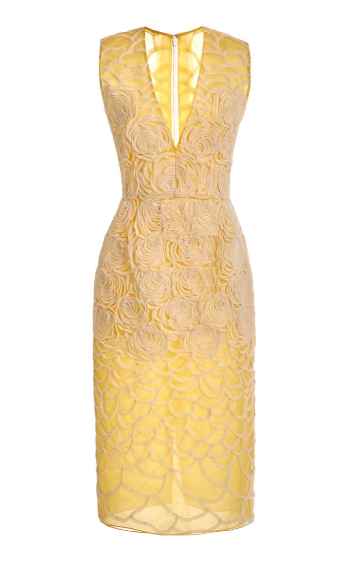 Moda Operandi J. Mendel Floral Ebellished Tule Dress Size: 2