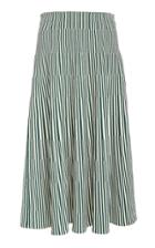 Cdric Charlier High-rise Striped Crepe Midi Skirt
