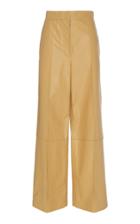 Jil Sander Wide-leg Leather Pants
